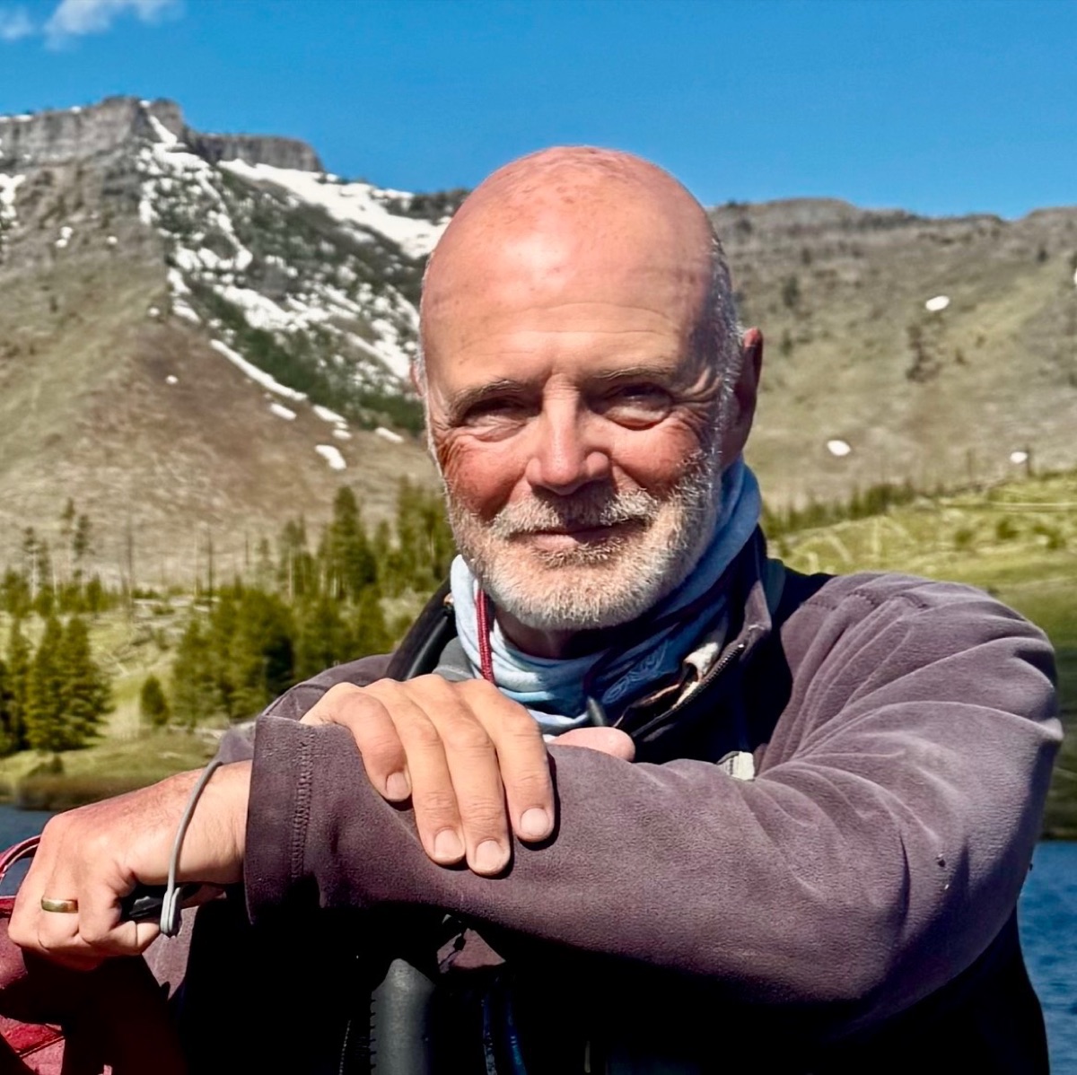 Brian D. McLaren outdoors in the mountains